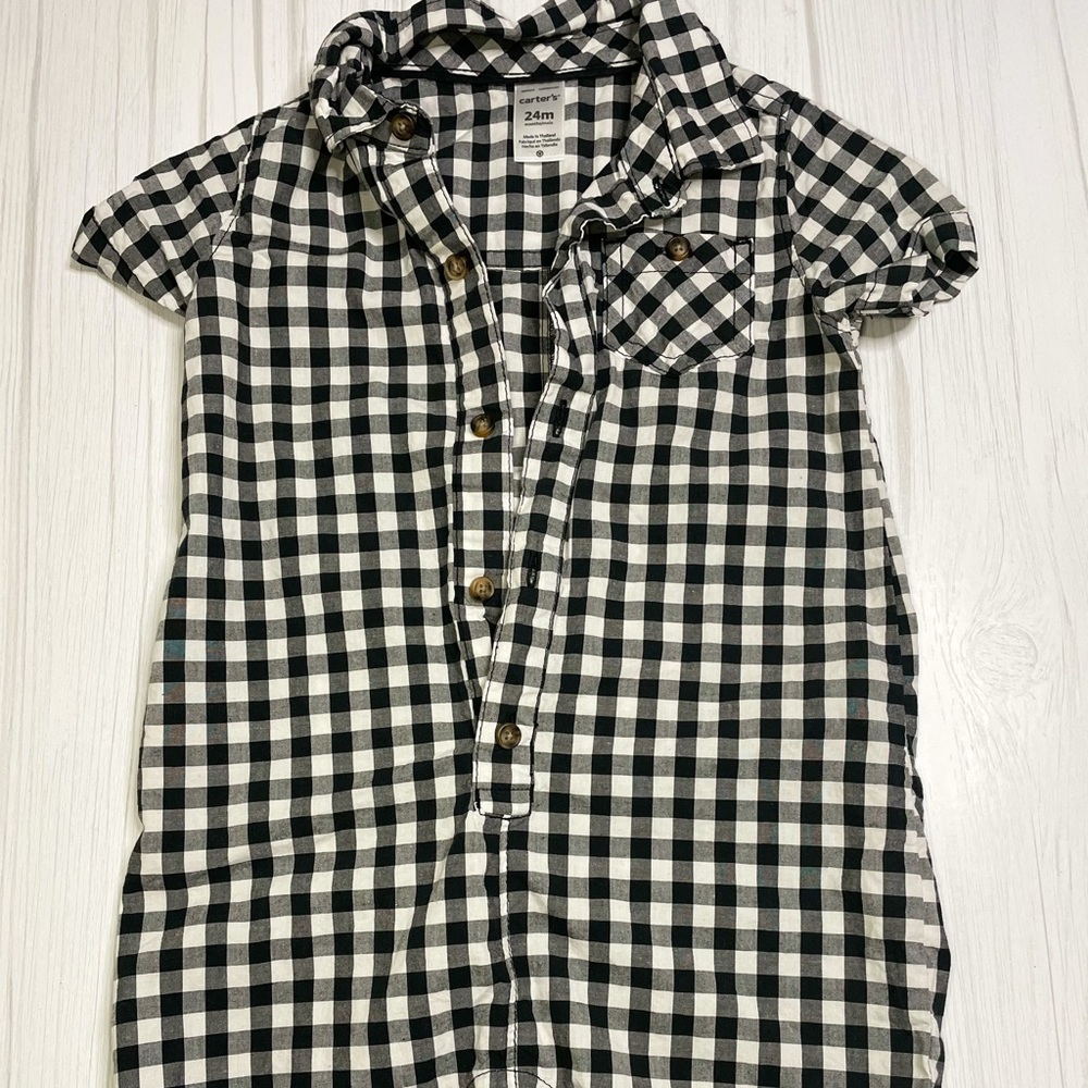 Black and white romper